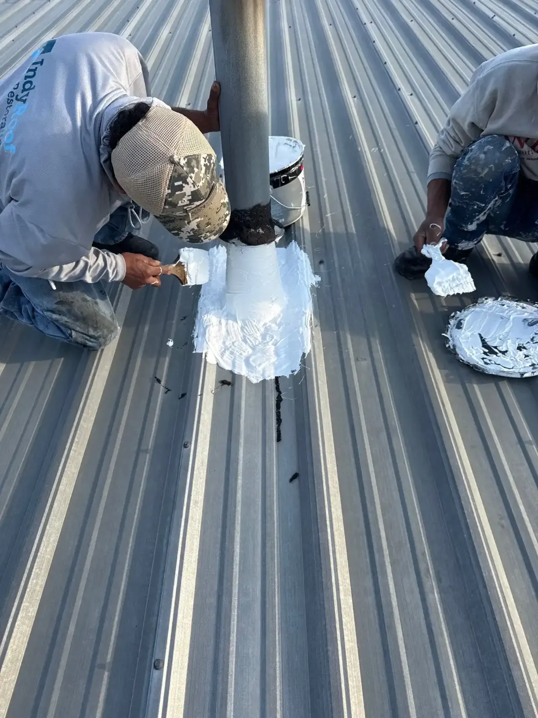 Commercial roof inspection documented in Anson